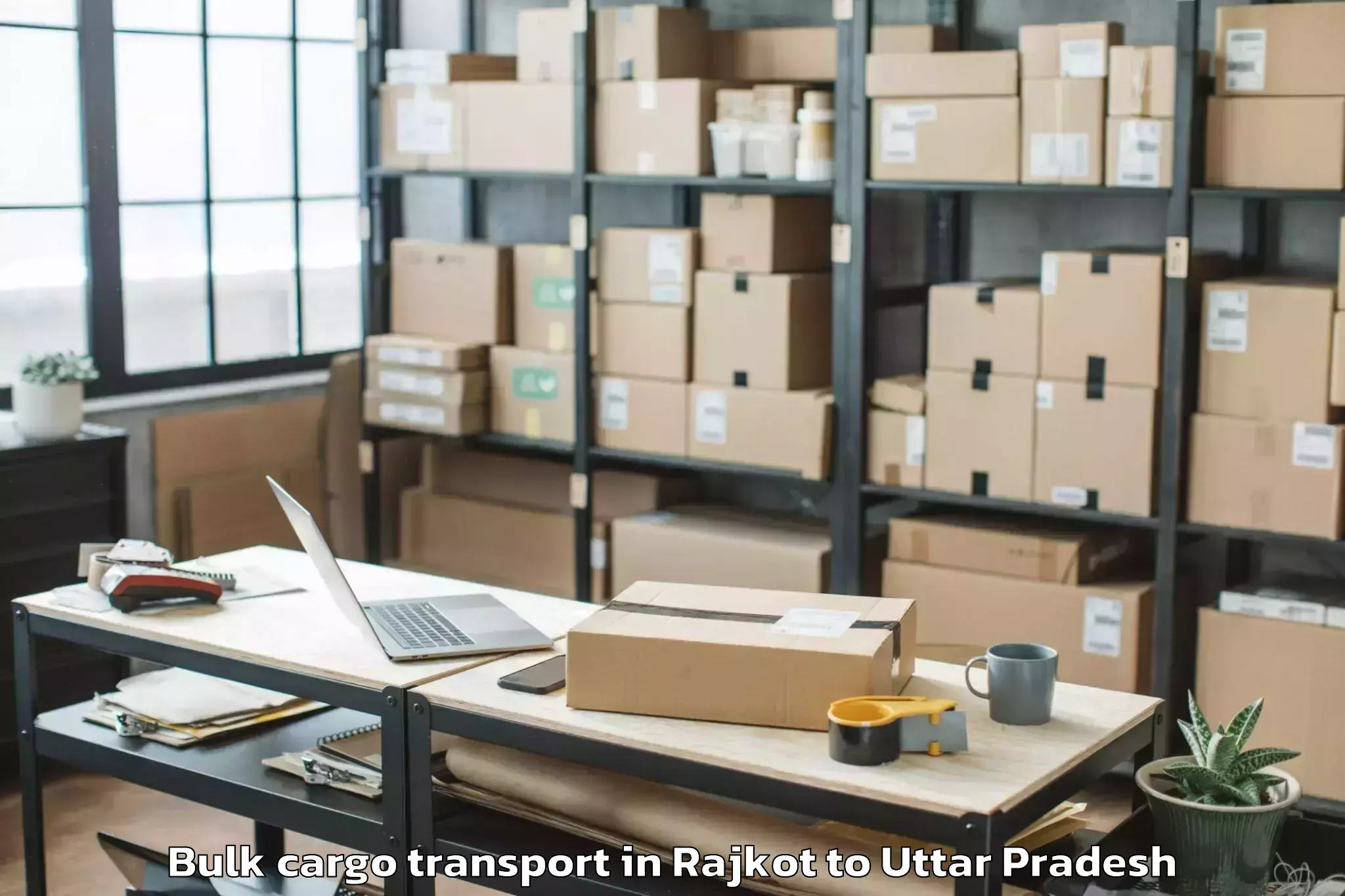 Hassle-Free Rajkot to Naraini Bulk Cargo Transport